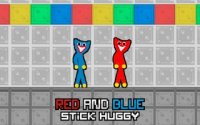 Red and Blue Stick Huggy: Portal Rush
