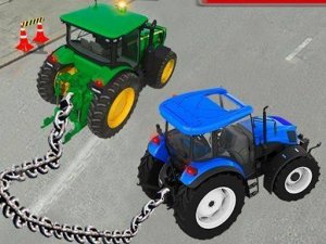 Chained Tractor Towing Simulator 3D Driving Game