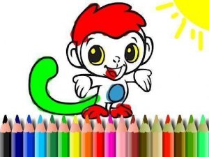 Monkey Coloring Online Game