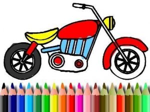 Motorcycle Coloring Art Game