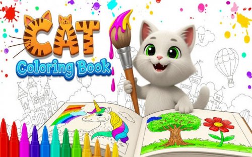 Cat Coloring Book: Relaxing Drawing Game - Ludoryx free online game