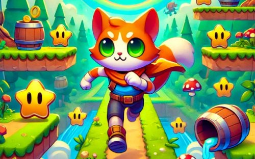 Infinity Cat Adventure Runner - Endless Arcade Platformer - Ludoryx free online game