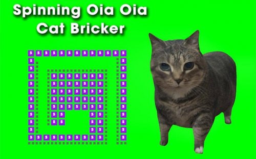 Spinning Oia Oia Cat Bricker - Arcade Brick Breaker Game - Ludoryx free online game
